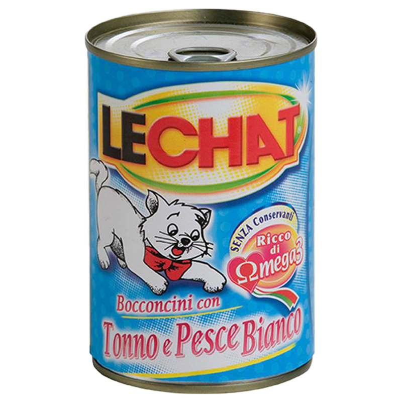 GATTO LECHAT BOCCONCINI 400GR TONNO E PESCE BIANCO