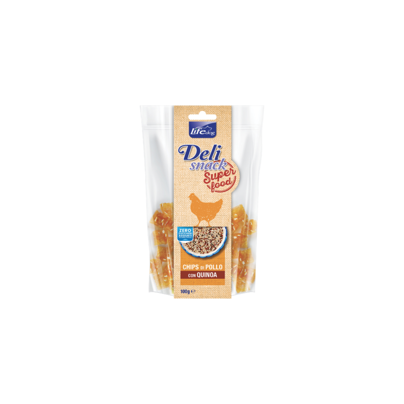 CANE SNACK LIFE CHIPS POLLO 100GR QUINOA