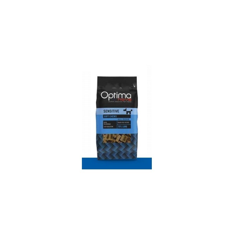 CANE SNACK OPTIMA N 150GR SENSITIVE AGNELLO SOFT CHEWS