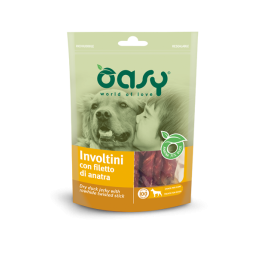 CANE SNACK OASY BUSTA 100GR INVOLTINI ANATRA