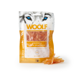 CANE SNACK WOOLF 100GR POLLO CON FRUTTI DI MARE