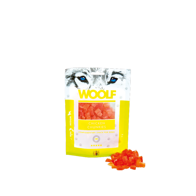 CANE SNACK WOOLF 100GR BOCCONCINI DI POLLO