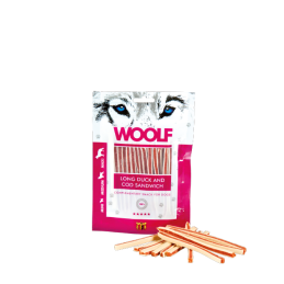 CANE SNACK WOOLF 100GR SANDWICH LUNGO ANATRA MERLU