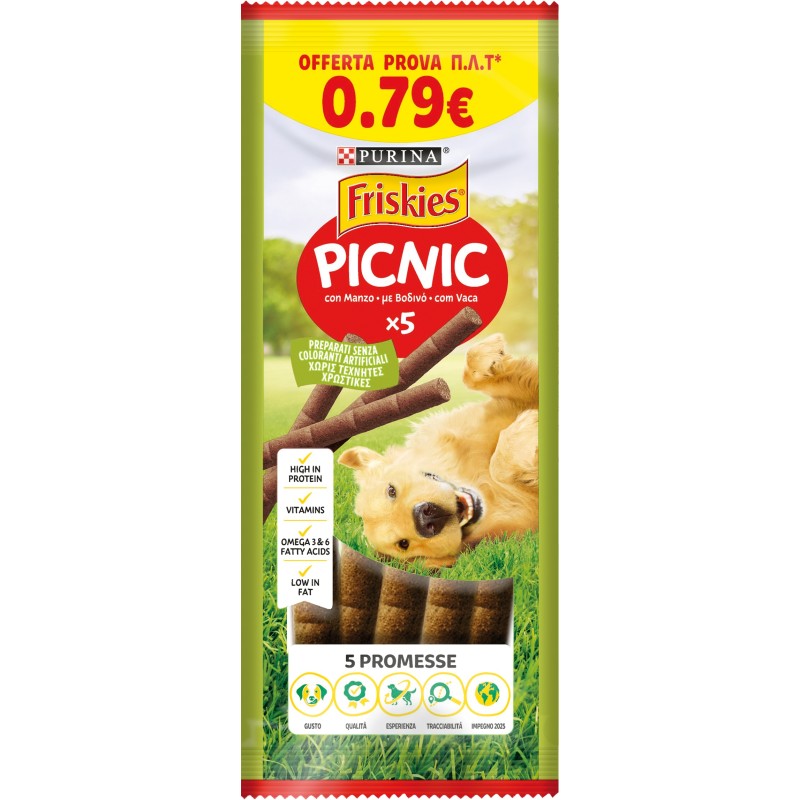 CANE SNACK FRISKIES PICNIC 42GR MANZO