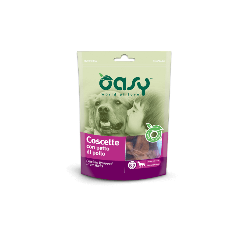 CANE SNACK OASY BUSTA 100GR COSCETTE PETTO POLLO