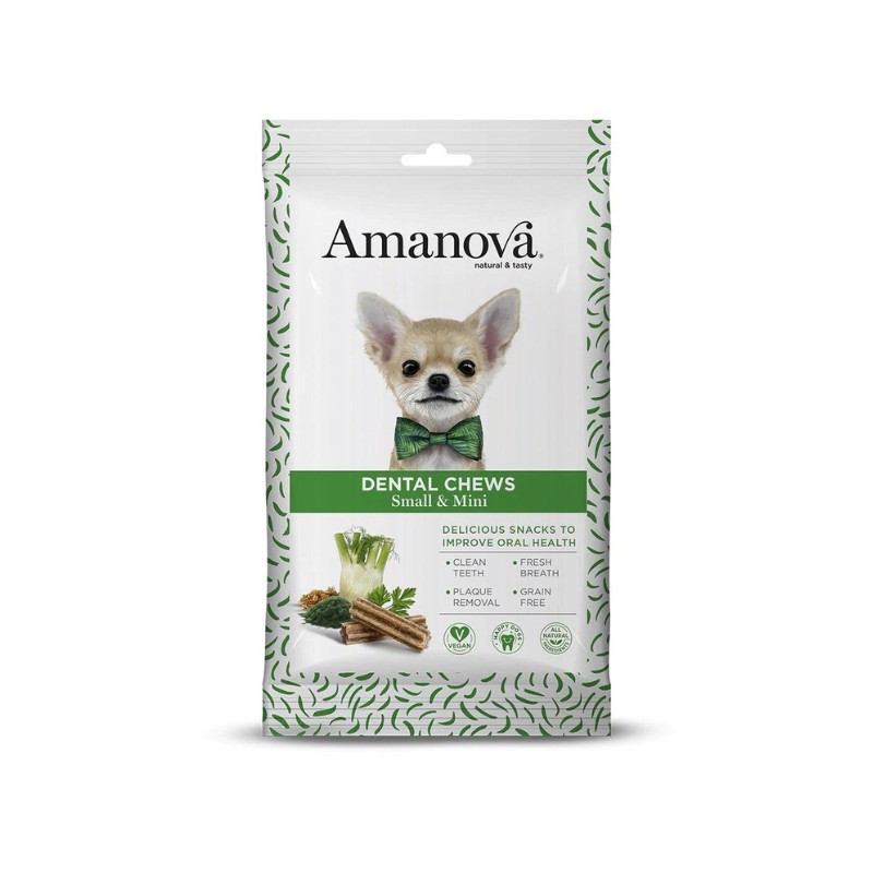 CANE SNACK AMANOVA DENTAL VEGETAL 110GR MINI