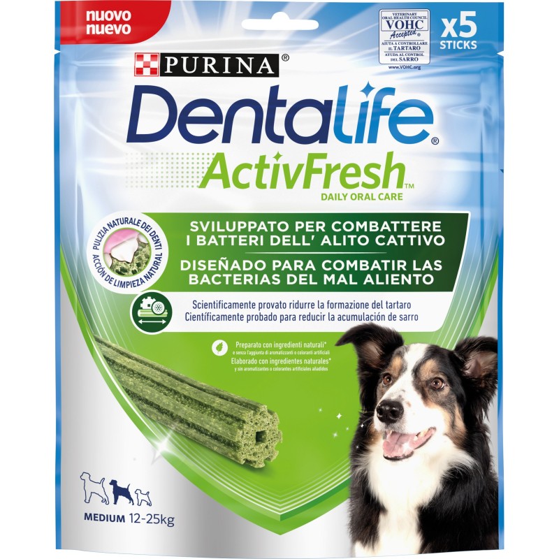 CANE SNACK PURINA DENTALIFE ACTIVFRESH 115GR MEDIUM