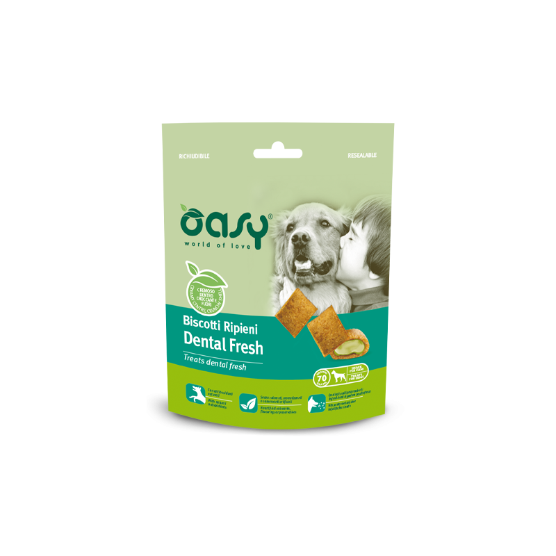 CANE SNACK BISCOTTO RIPIENO OASY 70GR DENTAL FRESH