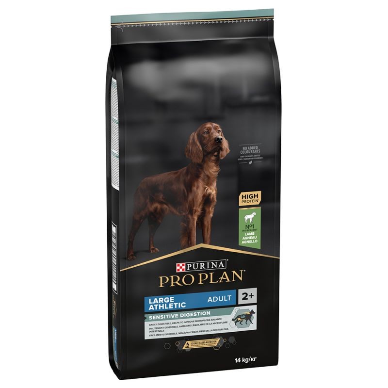 CANE PROPLAN ADULT 14KG LARGE ATHLETIC AGNELLO