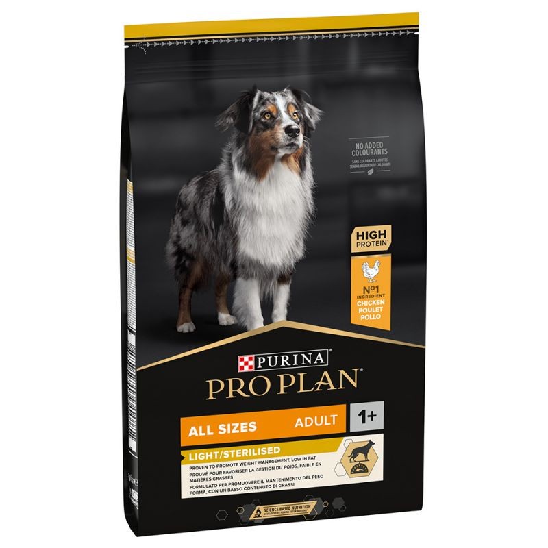 CANE PROPLAN LIGHT STERILIZED 3KG POLLO