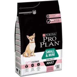 CANE PROPLAN ADULT 3KG SM MINI SENS.SKIN SALM.