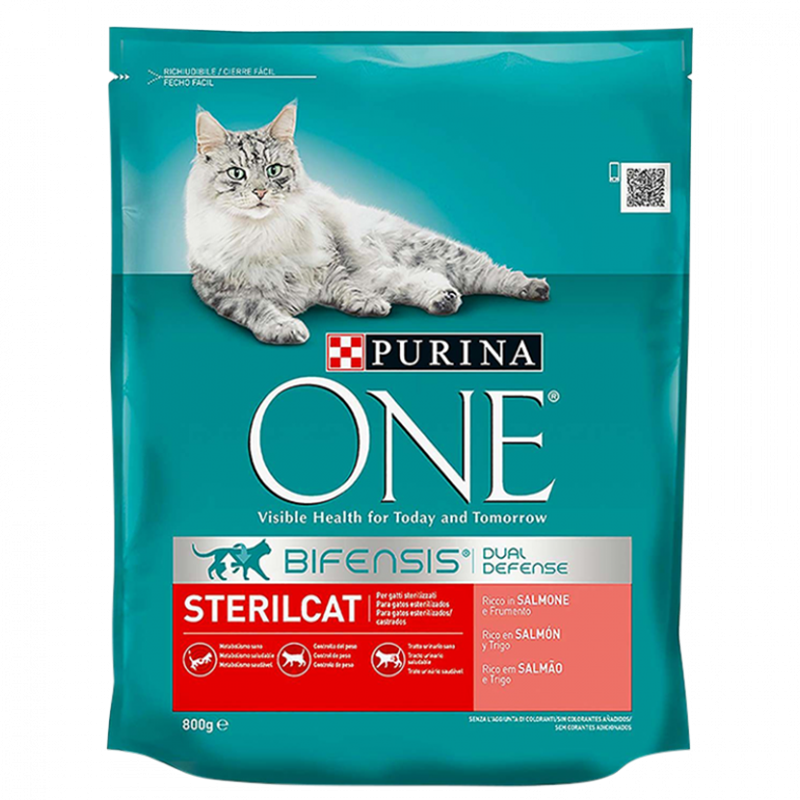 GATTO PURINA ONE STERILGATTO 800GR SALMONE FRUMENTO