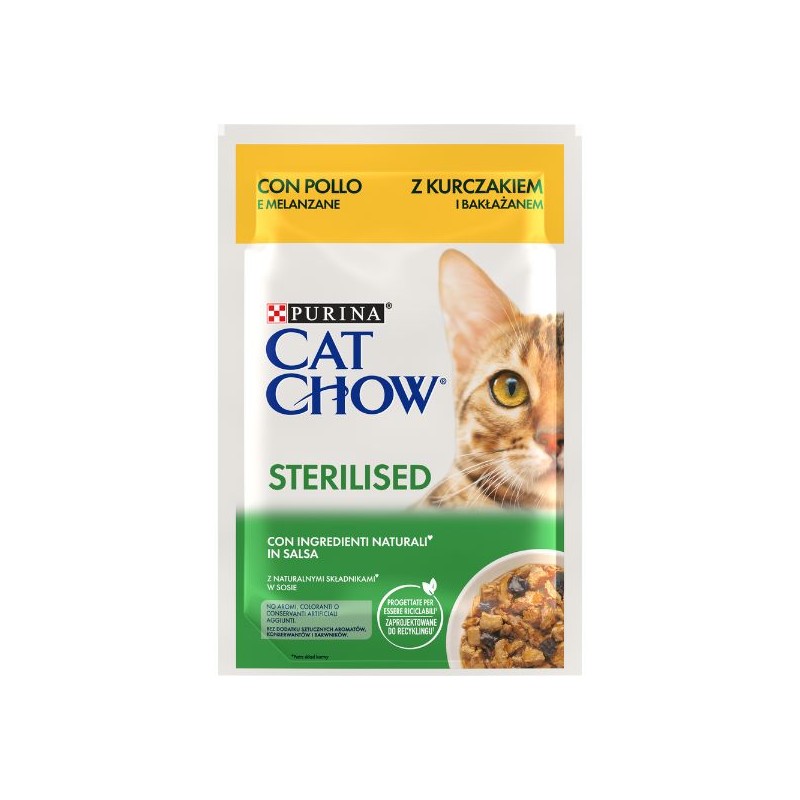 GATTO PURINA CHOW 85GR STER POLLO MELANZANE BUSTA