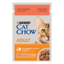 GATTO PURINA CHOW 85GR MANZO MELENZANE BUSTA