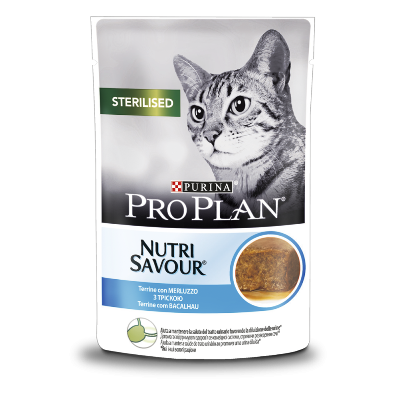 GATTO PROPLAN STERILISED 85GR MOUSSE MERLUZZO