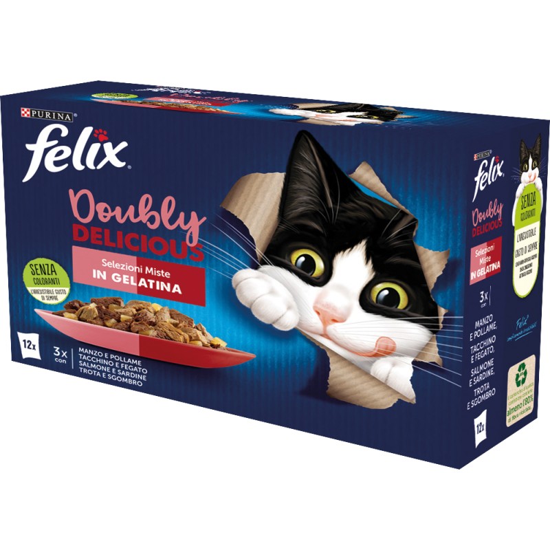 GATTO FELIX LE GHIOTTONERIE 12X85GR SELEZIONI MISTE