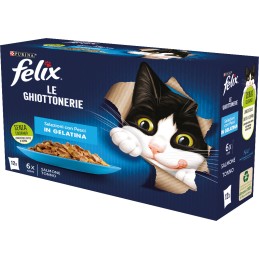 GATTO FELIX LE GHIOTTONERIE 12X85GR SELEZIONI CON PESCI