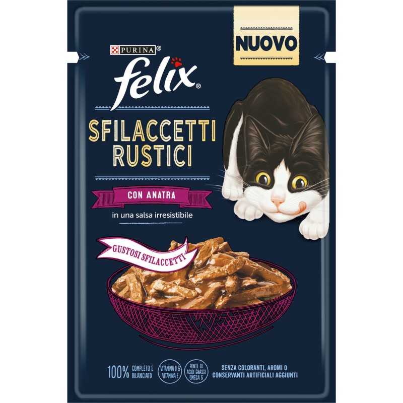 GATTO FELIX SFILACCETTI 80GR BUSTA ANATRA