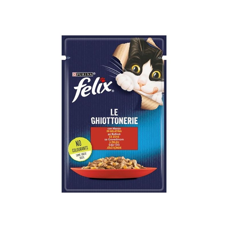 GATTO FELIX GHIOTTONERIE 85GR BUSTA MANZO