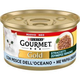 GATTO GOURMET GOLD 85GR STRACCETTI GUSTO PESCE OCEANO