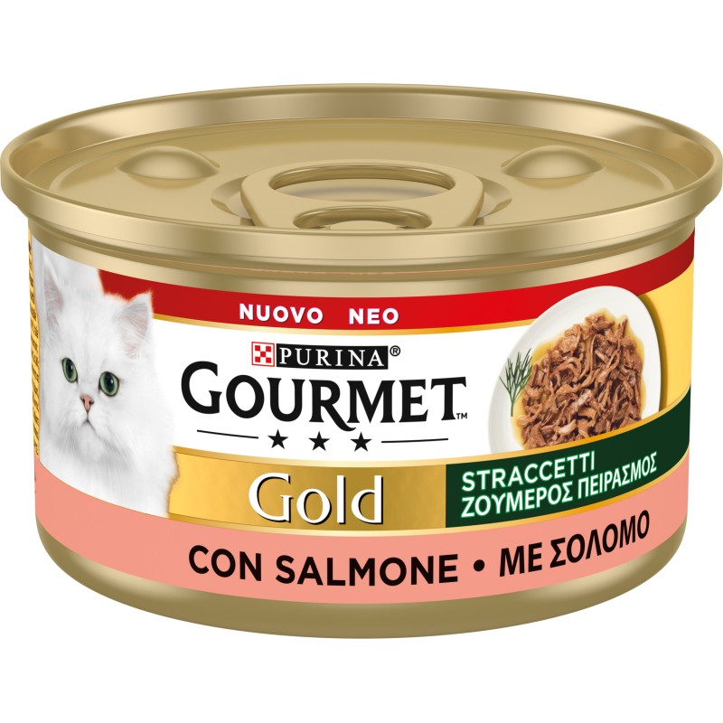 GATTO GOURMET GOLD 85GR STRACCETTI GUSTO SALMONE