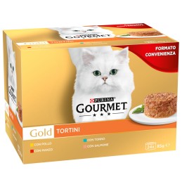 GATTO GOURMET GOLD 24X85GR TORTINI