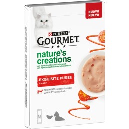 GATTO GOURMET NATURES CREATIONS PURE 5X10GR MANZO BU