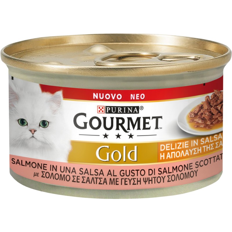 GATTO GOURMET GOLD 85GR DELIZIE SALSA SALMONE