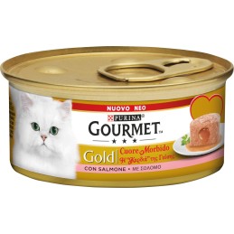 GATTO GOURMET GOLD CUORE MORBIDO 85G SALMONE