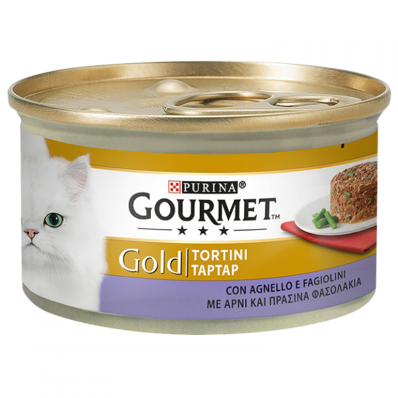 GATTO GOURMET GOLD 85GR TORTINI CON Agnello e fagiolini