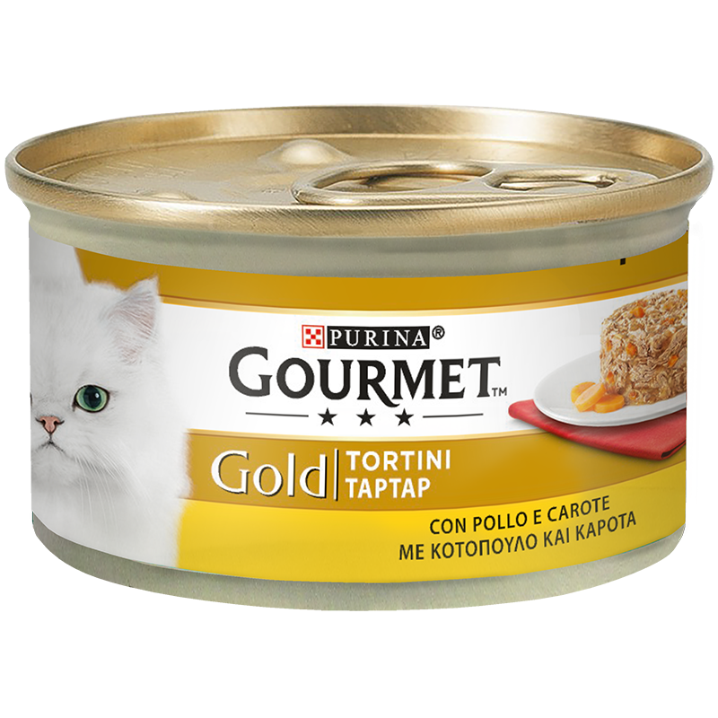 GATTO GOURMET GOLD 85GR TORTINI POLLO/CAROTE