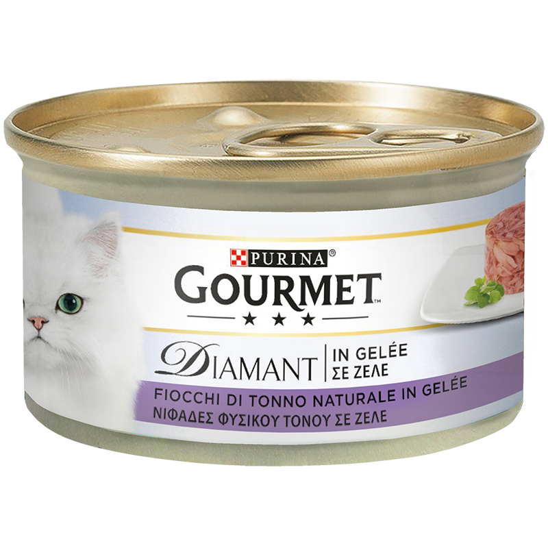 GATTO GOURMET DIAMANT 85GR FIOCCHI DI TONNO IN GELÉE