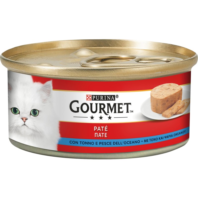 GATTO GOURMET ROSSE 195GR PATE TONNO E NASELLO