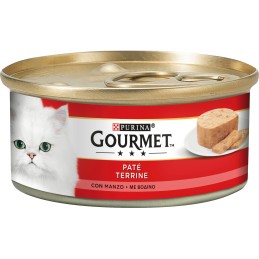 GATTO GOURMET ROSSE 195GR PATE MANZO