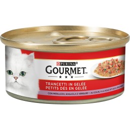 GATTO GOURMET ROSSE 195GR GELEE SOGLIOLA MERLUZZO VE