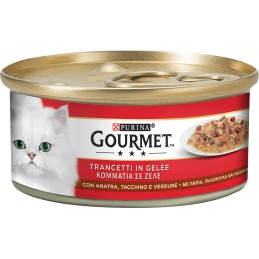 GATTO GOURMET ROSSE 195GR GELEE ANATRA TACCHINO VERD