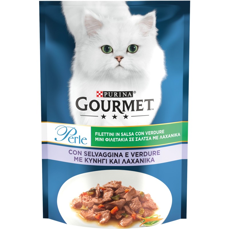 GATTO GOURMET PERLE 85G BUSTE SELVAGGINA VERDURE