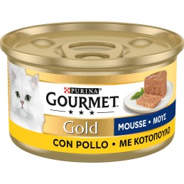 GATTO GOURMET GOLD 85GR MOUSSE POLLO DELICATO