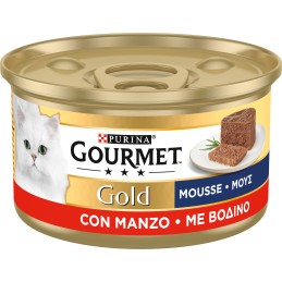 GATTO GOURMET GOLD 85GR MOUSSE MANZO PRELIBATO