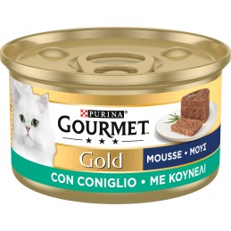 GATTO GOURMET GOLD 85GR MOUSSE CONIGLIO SAPORITO