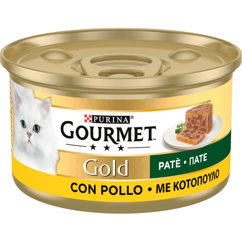 GATTO GOURMET GOLD 85GR PATE CON POLLO