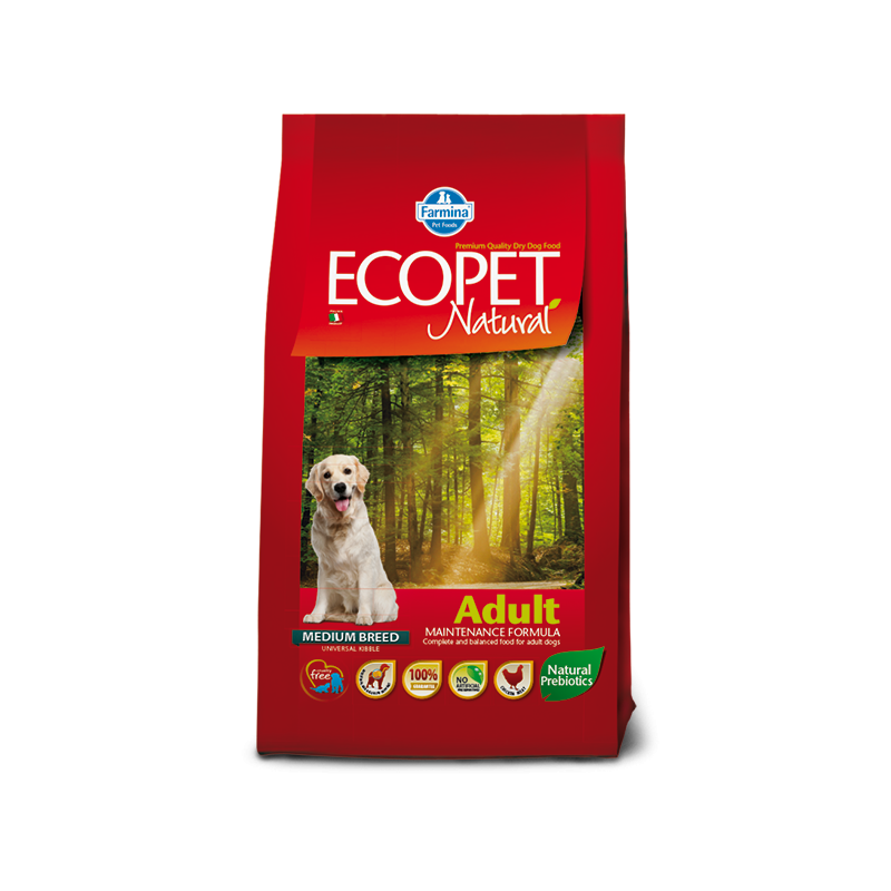 CANE FARMINA ECOPET NATURAL ADULT 12KG MED POLLO