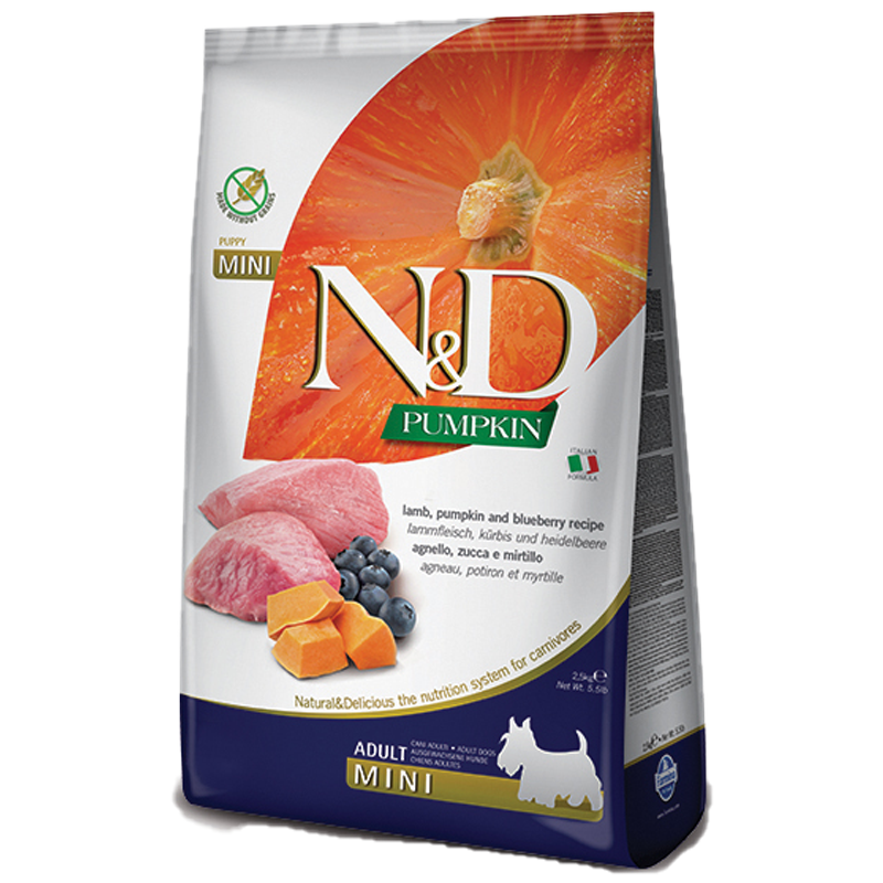 CANE FARMINA N&D PUMPKIN ADULT 800GR MINI AGNELLO