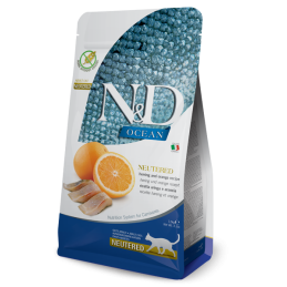 GATTO FARMINA N&D OCEAN NEUTERED 300GR ARINGA ARANCE