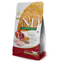 GATTO FARMINA N&D ANCESTRAL NEUTERED 300GR POLLO MELOGRANO