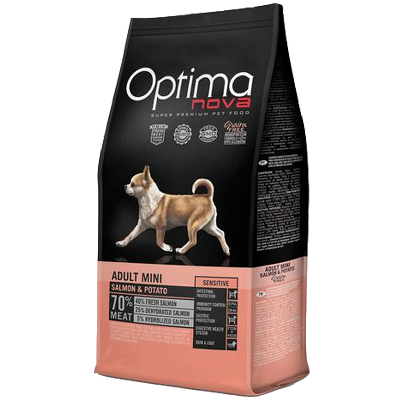 CANE OPTIMA NOVA ADULT 8KG MINI SALMONE PATATE