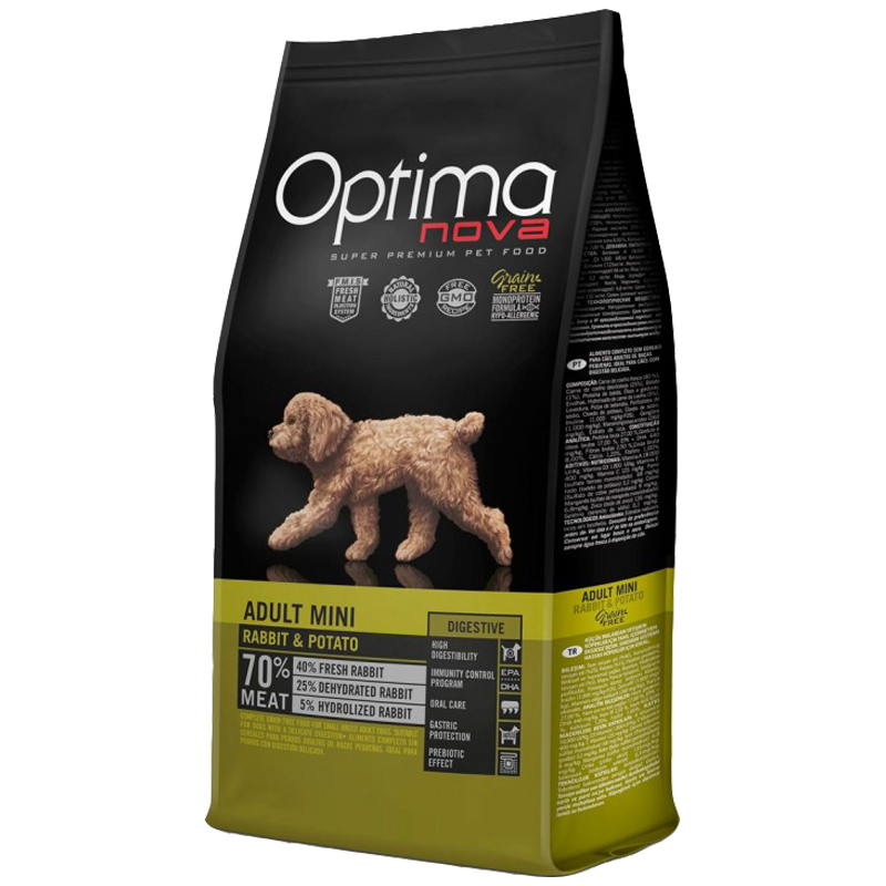 CANE OPTIMA NOVA ADULT 8KG MINI CONIGLIO PATATE