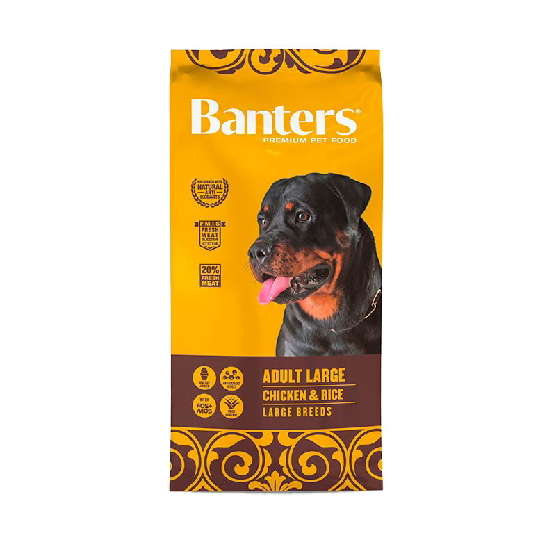 CANE BANTERS ADULT 15KG LARGE POLLO E RISO