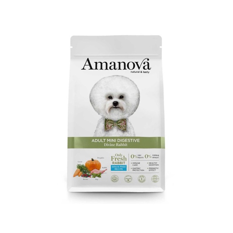 CANE AMANOVA DIGESTIVE DIVINE ADULT MINI 7KG CONIGLIO