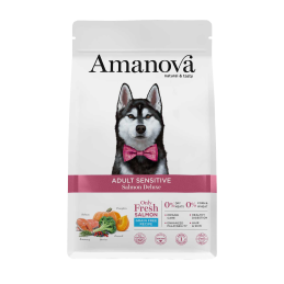 CANE AMANOVA DELUX ADULT SENSITIVE 10KG SALMONE